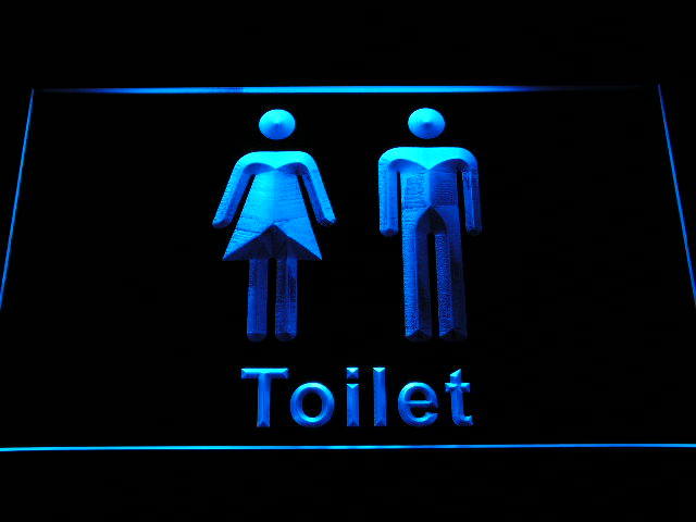 Unisex Men Women Male Female Toilet Restroom Washroom Neon Light